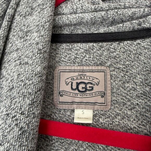 Ugg Women’s Small Grey Cotton Blend Cardigan Sweater - Picture 2 of 6